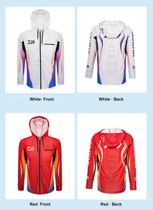 21 DAIWA DE-5606CS hommes vente en gros vêtements de pêche UPF50 Protection solaire à manches longues pêche à capuche - Product Image 5