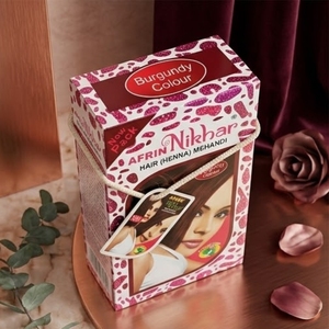 Henné pour cheveux Afrin Nikhar Bourgogne, poudre de couleur naturelle Mehandi pour femmes et hommes, longue durée, brillant, écologique, lavable, 30g - Product Image 4