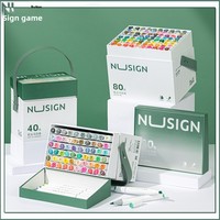 Deli haute qualité NS736 série alcoolique Double tête stylo de marquage ensemble 40/60/80 couleur pour Art peinture usine en gros