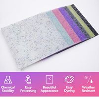 Feuille acrylique GORLDE découpée au laser, effet gelée pailletée, pour artisanat perlé, affiches d'art, usinée CNC