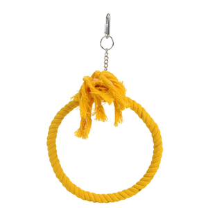Jouet oiseau pour perruches en coton, objet à suspendre, pour animaux de compagnie, se balance, anneau support - Product Image 3