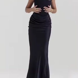 Vestido Elegante Negro Sexy, Nuevo, Sin Mangas, Primavera y Verano, OEM, Vestidos de Sirena de Alta Calidad para Mujer - Product Image 4