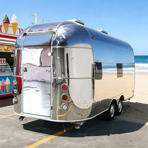 Stainless Steel <b>Towable</b> Mobile Food Trailer for Candy Chips Snacks Outdoor Street Vending-Rust Resistant - Product Image 1