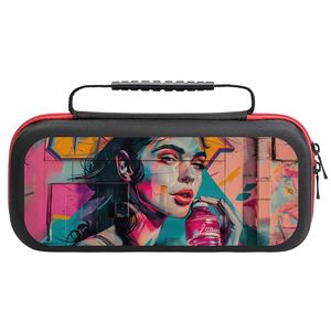 New Arrival Vibrant Street Art Portrait for Nintendo Switch <b>Case</b> Durable Carrying Protective Cover for <b>Video</b> <b>Game</b> <b>Players</b> - Product Image 1