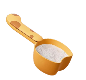Rice Measuring Scoop Multifunctional Cat Dog Pet Food Feeding Spoon With Sealing Clip Household <b>Plastic</b> <b>Kitchen</b> Measuring Spoon - Product Image 1