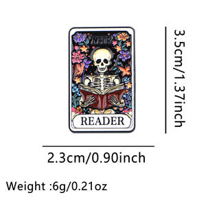 时尚哥特式塔罗牌占卜师读牌骨牌别针 - Product Image 5