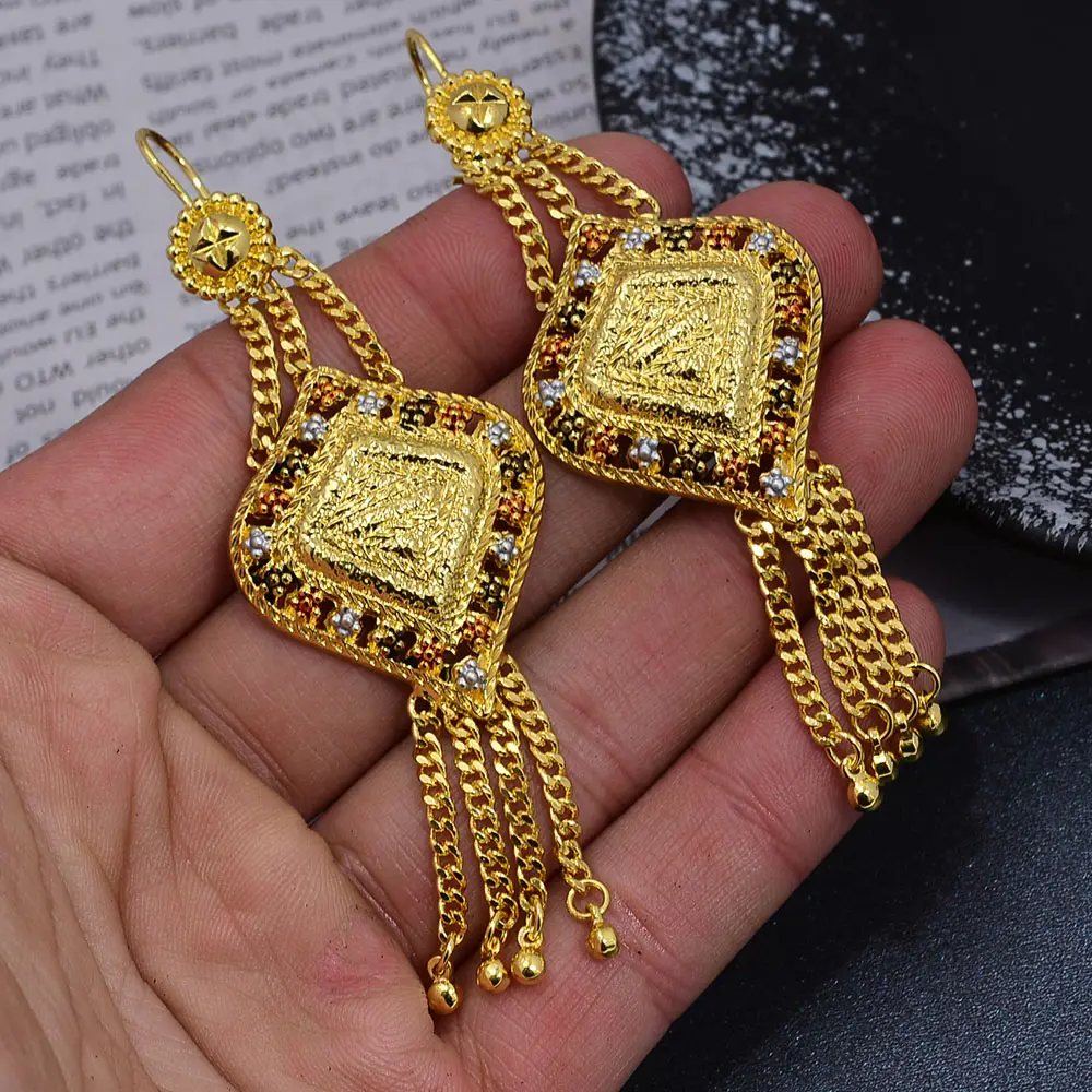 Earrings Bridal African Wedding Ornament Wife Gifts Bijoux Africaine Dubai jewelry fashion jewelry earrings for Women