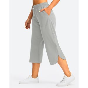 Soothfeel, pantalones capri ligeros y holgados para mujer, informales, grises brillantes con bolsillos para Senderismo y viajes al aire libre - Product Image 2