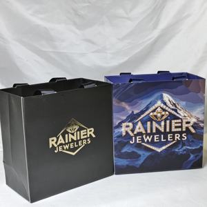 Sac en papier kraft de haute qualité personnalisé avec poignée en coton, sac cadeau en papier brun pour bougies, avec logo personnalisé - Product Image 1