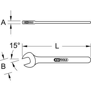 KS TOOLS Llave de extremo abierto con aislamiento protector, 27mm - Product Image 2