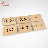 Interruptor de Pared de Madera de Nogal Personalizado KD5, 16A 220-250V, Interruptor de Palanca de Latón, Fabricante OEM para Latinoamérica, Personalizable