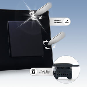 Nuevo diseño 86 Series 1 Gang interruptor de luz de vidrio interruptor de luz de pared remoto interruptor eléctrico y sokets <span class=keywords><strong>Wal</strong></span> de lujo - Product Image 4