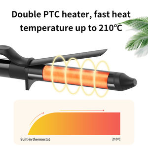 Bigoudi Baguette Professionnel 1 Pouce Céramique Double Tension avec Contrôle de Température <span class=keywords><strong>Rotatif</strong></span> et Écran LCD Transparent - Product Image 3