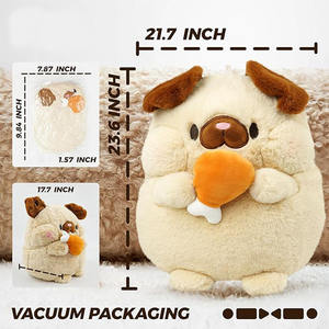 J878 Adorable peluche morder hueso perro animal OEM ODM servicio caricias almohada compañero caqui felpa <span class=keywords><strong>pollo</strong></span> piernas perro juguete - Product Image 2