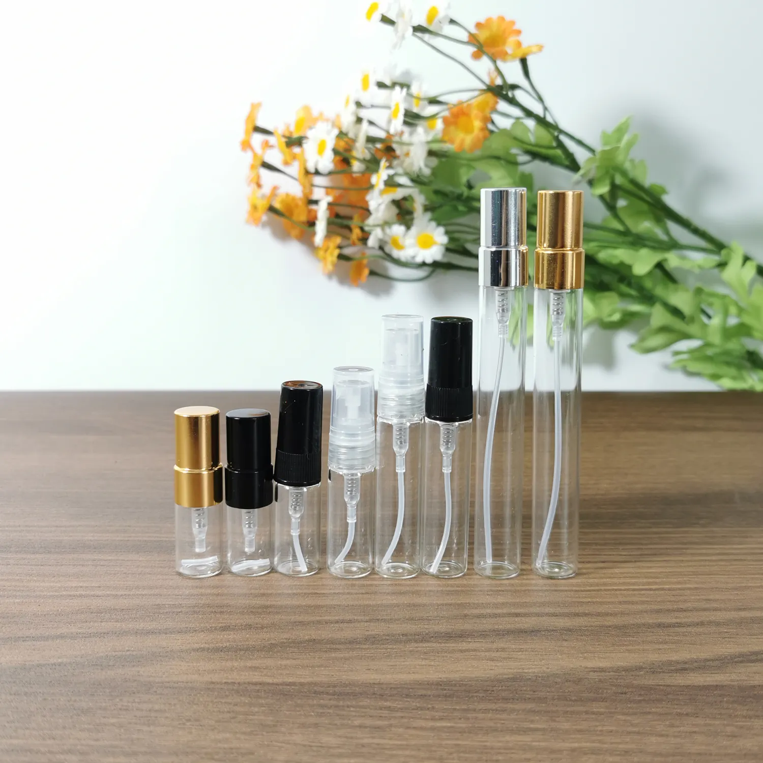 Luxury 2ml 3ml 5ml 10ml Mini Empty Clear Packaging Spray Oil Glass Perfume Sample Atomizer Tester Bottle