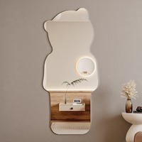 Miroir souple en acrylique, miroir de corps entier, autocollant mural pour la maison, miroir auto-adhésif pour chambre à coucher féminine, miroir de dressing