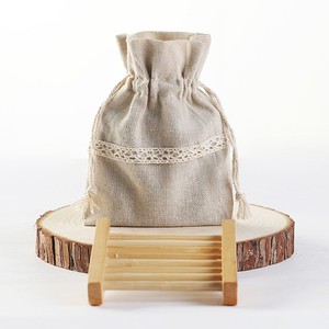New Vintage Cotton Drawstring <b>Bag</b> with Creative Lace Design for Jewelry and <b>Small</b> Items Storage Printed LOGO Canvas <b>Bag</b> - Product Image 6