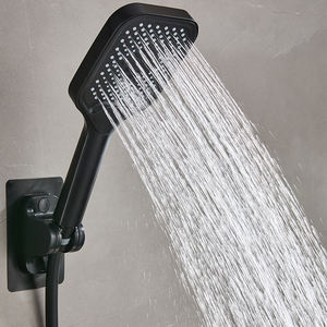 Oferta Especial: Lujoso Cabezal de Ducha Termostático LED Negro con Efecto Lluvia, Paneles de <span class=keywords><strong>Cascada</strong></span> de Cerámica y Acero Inoxidable Montados en Pared para Uso Hotelero - Product Image 2