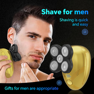 Five-Blade Bald Stainless Steel Rotary <b>Shaver</b> Waterproof USB Charging <b>Face</b> for Household and Use Household <b>Shaver</b> House - Product Image 3