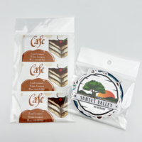 Paquet d'autocollants d'étiquette de logo en vinyle imperméable mince imprimé personnalisé pour cadre photo artisanal de bougie de gâteau