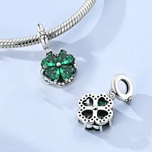 MULA <span class=keywords><strong>Charms</strong></span> Beads 925 Zilver Zon Ster Stamboom Klaver Vierbladige Klaverhanger Geschikt voor Armband Ketting DIY Origineel Dames Sieraden - Product Image 4