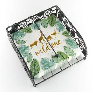 <span class=keywords><strong>Jungle</strong></span> Safari Animal feuilles de palmier serviettes fête serviettes de table jetables pour sauvage un anniversaire fête décoration bébé douche - Product Image 3