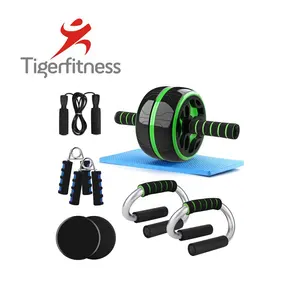 Тигровые шарикоподшипники для фитнеса, колесный ролик Ab с наколенником, колесо для упражнений по животу