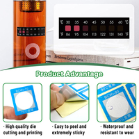 Autocollant thermomètre frontal thermochromique à changement de couleur 60 70 80 degrés pour test de température irréversible du moteur