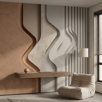 Papier peint mural 3D ondulé en marbre cannelé, imperméable, personnalisé, pour la décoration intérieure des murs de la maison