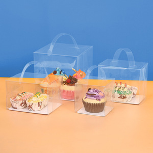 Boîte à pâtisserie écologique en plastique PET transparent de qualité alimentaire <span class=keywords><strong>pour</strong></span> biscuits, bonbons, <span class=keywords><strong>chocolat</strong></span>, flocons de neige, gâteaux - Product Image 1