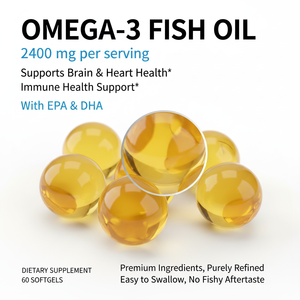 OEM/ODM ÓLEO DE PEIXE <span class=keywords><strong>OMEGA</strong></span>-<span class=keywords><strong>3</strong></span> 2400 mg Por Porção Apoia a Saúde do Cérebro e do Coração Com EPA e DHA SUPLEMENTO DIETÉTICO 60 CÁPSULAS MOLES - Product Image 3