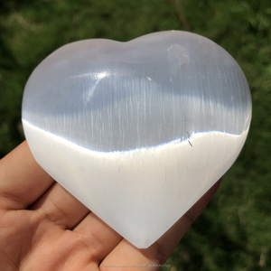 Piedra de preocupación de corazón de cristales de cuarzo en forma de corazón de <span class=keywords><strong>selenita</strong></span> blanca natural al por mayor - Product Image 4