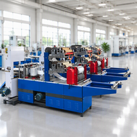 Machine automatique de fabrication de papier mouchoir, ligne de production de serviettes en papier à 2 couleurs avec impression, pliage, découpe, gaufrage et emballage