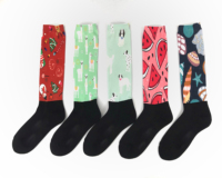 Chaussettes équestres à quantité minimale de commande bas conception personnalisée avec logo au genou impression équitation chaussettes équestres vente en gros