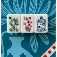 Tuiles de Mahjong de luxe en acrylique gravé Crisloid Heron, tuiles de Mahjong américaines de luxe