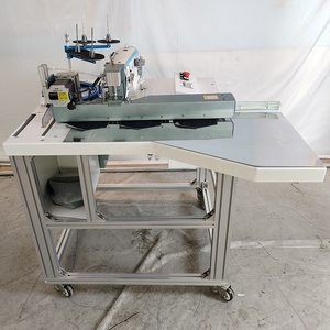Máquina de coser industrial automática programable de pespunte recto para dobladillos de bolsillos de jeans, de cama plana, con motor de alta velocidad - Product Image 3