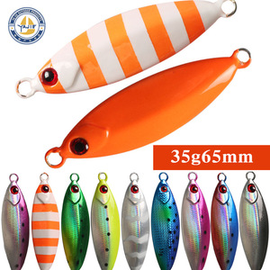 Señuelo de Pesca Estilo Taiwan, 65mm 35g, Cebo de Fondo para Agua Salada, Diseño con Rayas Naranjas, Luminoso para Pesca desde Orilla - Product Image 2