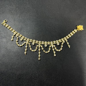 2023 nueva moda multicapa <span class=keywords><strong>Flash</strong></span> diamante borla tobillo cadena verano playa Sexy diamantes de imitación Top clasificado pulsera de tobillo - Product Image 2