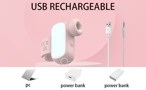 Giocattolo Sexy femminile che stimola il clitoride & capezzoli Mini portatile 10 modalità vibratore vibrante e succhiante - Product Image 5