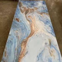 Panneau stratifié PVC économique, imperméable, ignifuge et écologique, panneau UV, revêtement mural marbré pour hôtels, design graphique pour murs intérieurs