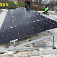 Cadre de support de module PV pour installation sur toit plat Supports photovoltaïques montés verticalement Système de montage de panneaux solaires