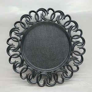 Chất lượng cao số lượng lớn 13 inch Vàng nhựa sạc tấm trang trí đám cưới Bộ đồ ăn cho các bên - Product Image 2