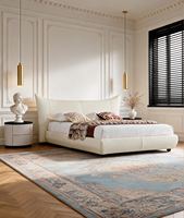 Lit King Size Moderne Réglable en Cuir Véritable avec Fonction Rafraîchissante pour Hôtels de Luxe Français et Mobilier Immobilier