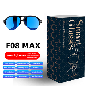 F08แว่นกันแดดไร้สายสำหรับผู้ชายหรูหราที่สุดสีฟ้าสุดหรูหูฟังโพลาไรซ์เลนส์โพลาไรซ์ประเภท-C ชาร์จ Ai ผู้ช่วยเล่นเพลงโทรศัพท์มือถือ - Product Image 2