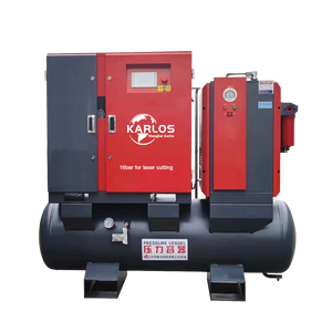 Compresor de aire de tornillo <span class=keywords><strong>Karlos</strong></span> todo en uno profesional 220V/380V/415V de alta calidad en 7/8/10 bar con depósito secador - Product Image 5