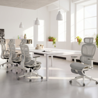 Chaise de bureau de direction en maille ergonomique avec accoudoir 3D de luxe à dossier haut avec appui-tête