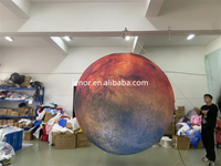 Ballon gonflable bon marché d'éclairage de planète de Mars gonflable de ventes directes d'usine pour la décoration de partie