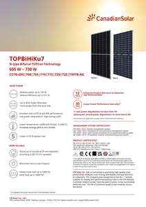 CanadianSolar CS7N-TB-AG N型ハーフセルソーラーパネル690W/695W/700W/705W/710W/715/720W/725W/730W高効率ソーラーモジュール - Product Image 6