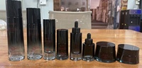 Flacon pompe à lotion de haute qualité, directement de l'usine, ensemble d'emballage en verre vide avec bouchon à vis personnalisé pour emballage cosmétique et soins de la peau