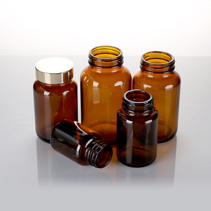 Flacon capsule en verre brun personnalisé, emballage pharmaceutique en verre transparent pour produits de santé avec bouchon à vis en métal - Product Image 3